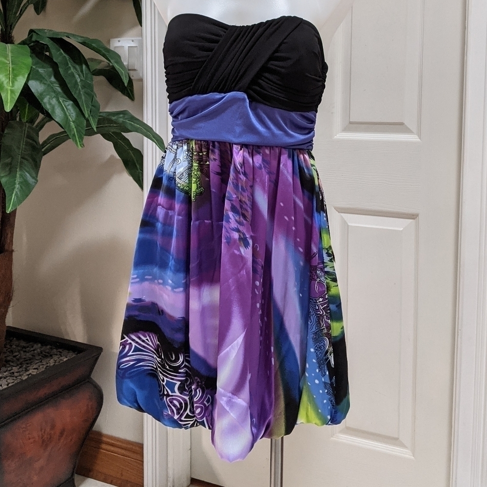 I.N. San Francisco Strapless Bubble Skirt Jr's 9